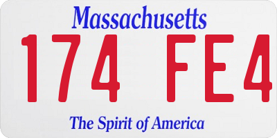 MA license plate 174FE4