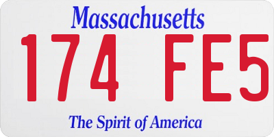 MA license plate 174FE5