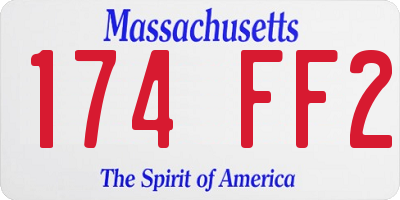 MA license plate 174FF2