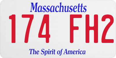 MA license plate 174FH2