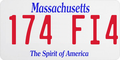 MA license plate 174FI4