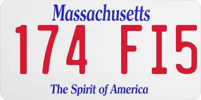 MA license plate 174FI5