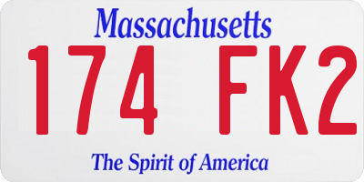 MA license plate 174FK2