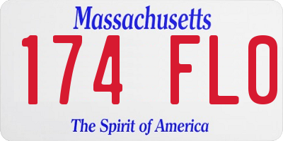 MA license plate 174FL0