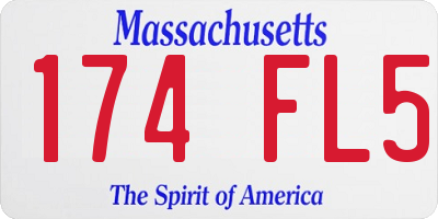 MA license plate 174FL5