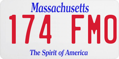 MA license plate 174FM0