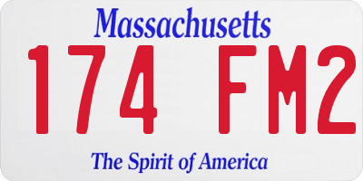 MA license plate 174FM2