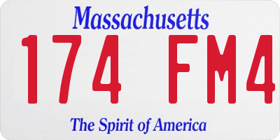 MA license plate 174FM4
