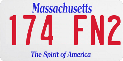 MA license plate 174FN2