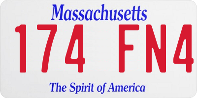 MA license plate 174FN4