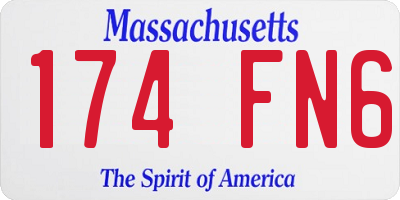 MA license plate 174FN6