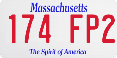MA license plate 174FP2