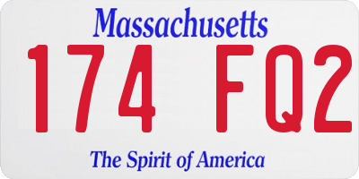 MA license plate 174FQ2