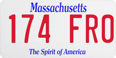 MA license plate 174FR0