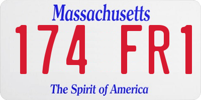 MA license plate 174FR1