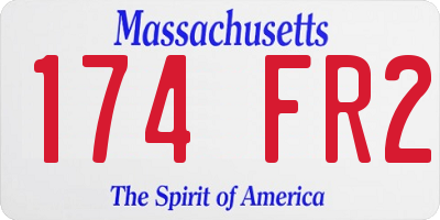 MA license plate 174FR2
