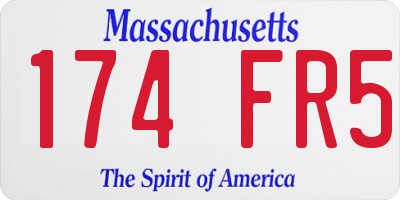 MA license plate 174FR5