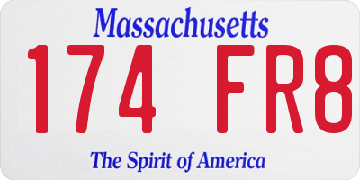 MA license plate 174FR8