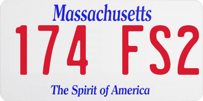 MA license plate 174FS2