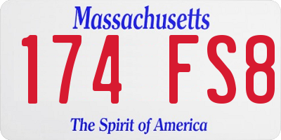 MA license plate 174FS8