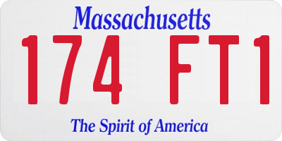 MA license plate 174FT1