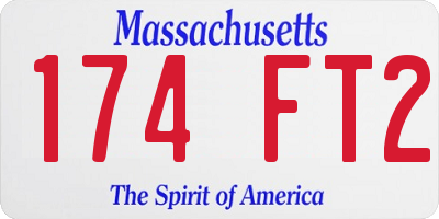 MA license plate 174FT2