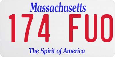 MA license plate 174FU0