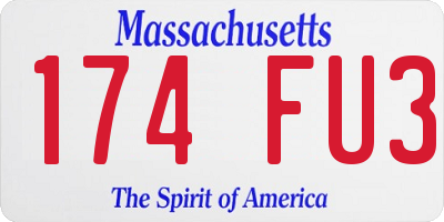 MA license plate 174FU3