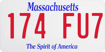 MA license plate 174FU7