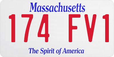 MA license plate 174FV1