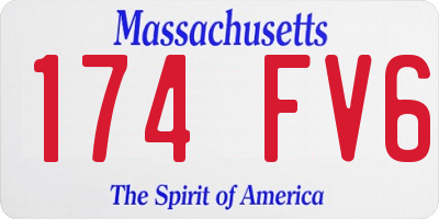 MA license plate 174FV6