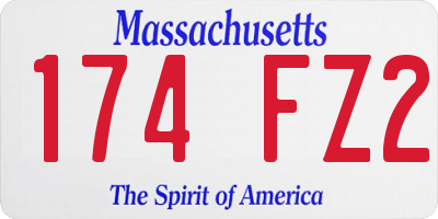 MA license plate 174FZ2