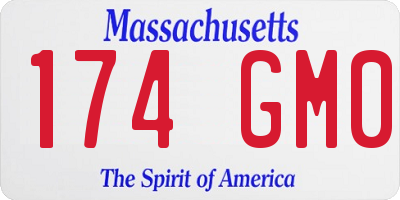 MA license plate 174GM0