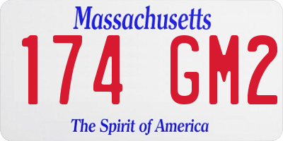 MA license plate 174GM2