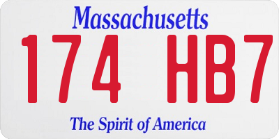 MA license plate 174HB7