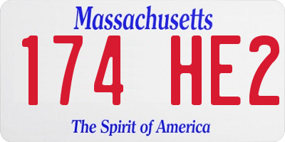 MA license plate 174HE2