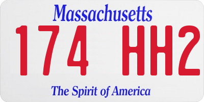 MA license plate 174HH2