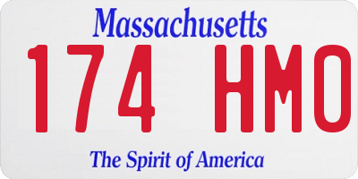 MA license plate 174HM0