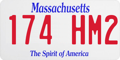 MA license plate 174HM2