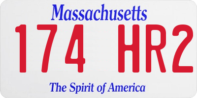 MA license plate 174HR2