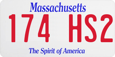 MA license plate 174HS2