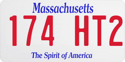 MA license plate 174HT2