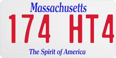 MA license plate 174HT4