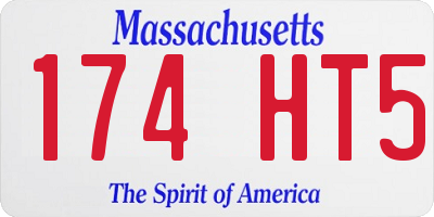 MA license plate 174HT5