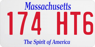 MA license plate 174HT6