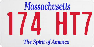 MA license plate 174HT7