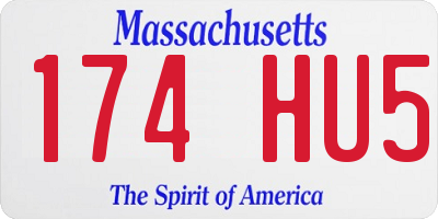 MA license plate 174HU5