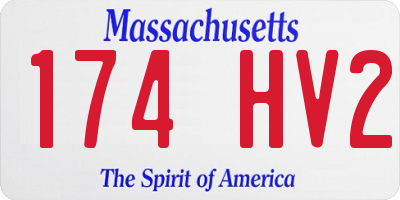 MA license plate 174HV2