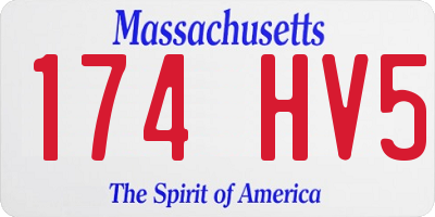 MA license plate 174HV5