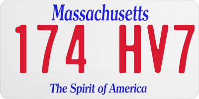MA license plate 174HV7